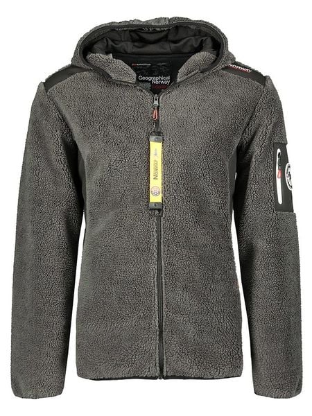 Geographical Norway Kurtka polarowa w kolorze szarym rozmiar: L. Szare kurtki męskie Geographical Norway, l, bez wzorów, z polaru, bez kaptura. Za 174.45 zł.