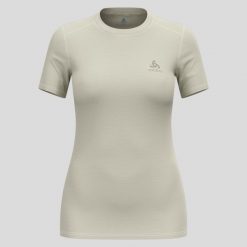 Koszulka damska ODLO Merino 160 BL TOP krótki rękaw. Białe t-shirty damskie Odlo, xl, bez wzorów, z wełny, bez kołnierzyka. Za 393.59 zł.