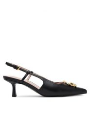 Coccinelle Sandały E4 SB3 21 01 01 Czarny. Czarne sandały damskie Coccinelle, bez wzorów, ze skóry, bez obcasa, na szpilce. Za 629.99 zł.