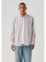 Levi´s Koszula - Relaxed fit - w kolorze biało-antracytowym rozmiar: L. Białe koszule męskie l, bez wzorów, z bawełny, bez kołnierzyka, bez ramiączek. Za 114.71 zł.