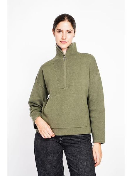 ASSUILI Sweter w kolorze khaki rozmiar: 36. Brązowe golfy damskie Assuili, bez wzorów, bez ramiączek. Za 173.99 zł.
