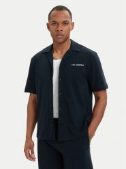 KARL LAGERFELD Koszula B2M46063 Granatowy Slim Fit. Niebieskie koszule męskie Karl Lagerfeld, l, bez wzorów, z bawełny, bez kołnierzyka, bez ramiączek. Za 429.99 zł.