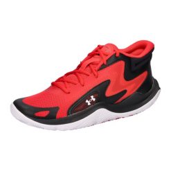 Buty do koszykówki Under Armour Jet '25 red/black. Czarne buty trekkingowe męskie Under Armour, z materiału, przed kolano, bez zapięcia, do koszykówki. Za 361.20 zł.