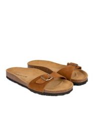 BABUNKERS Family Skórzane klapki w kolorze jasnobrązowym rozmiar: 41. Brązowe klapki i japonki męskie BABUNKERS Family, ze skóry. Za 130.99 zł.