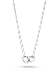 Eclat d'Argent Srebrny naszyjnik z elementem ozdobnym - dł. 45 cm rozmiar: onesize. Szare naszyjniki damskie Eclat d'Argent, srebrne. Za 215.71 zł.