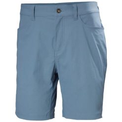Krótkie spodenki z 5 kieszeniami Helly Hansen Holmen 2.0. Niebieskie szorty męskie Helly Hansen, z elastanu, bez kołnierzyka. Za 351.20 zł.