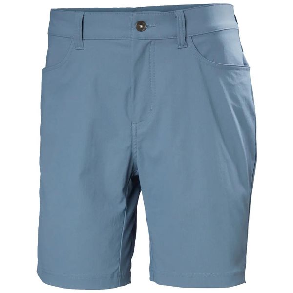 Krótkie spodenki z 5 kieszeniami Helly Hansen Holmen 2.0. Niebieskie szorty męskie Helly Hansen, z elastanu, bez kołnierzyka. Za 361.80 zł.