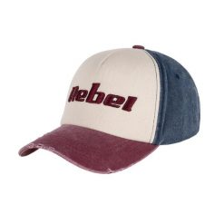 Czapka z daszkiem Rebel Active , kolor niebiesko-purpurowy , rozmiar M. Fioletowe czapki z daszkiem damskie REBEL ACTIVE, bez wzorów, z bawełny. Za 39.00 zł.