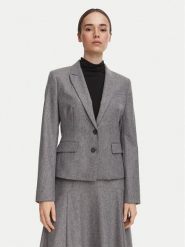 BOSS Marynarka Jia18 50567167 Szary Slim Fit. Szare marynarki i żakiety damskie Boss, bez wzorów, z wełny. Za 1,849.00 zł.
