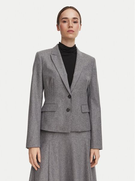 BOSS Marynarka Jia18 50567167 Szary Slim Fit. Szare marynarki i żakiety damskie Boss, bez wzorów, z syntetyku. Za 1,849.00 zł.