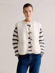 Josephine & Co Kamizelka "Luciana" w kolorze kremowym rozmiar: 34. Brązowe kamizelki damskie Josephine & Co. Za 210.32 zł.