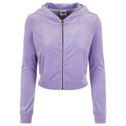 Bluza damska z kapturem Urban Classics aksamitna zip. Niebieskie bluzy z kapturem damskie Urban Classics. Za 261.50 zł.