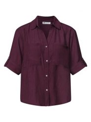 Street One Bluzka w kolorze fioletowym rozmiar: 38. Różowe bluzki damskie Street One, bez wzorów, street, bez kołnierzyka, bez ramiączek. Za 134.95 zł.
