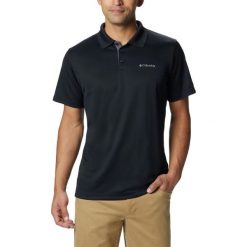 Koszulka męska Columbia Utilizer Polo z kołnierzykiem. Czarne koszulki polo męskie Columbia, m, bez wzorów, z poliesteru, bez ramiączek. Za 187.20 zł.