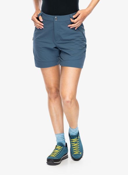 Spodenki turystyczne damskie Rab Torque Mountain Shorts. Niebieskie szorty damskie RAB, bez wzorów, z tkaniny, klasyczne. Za 285.99 zł.