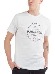 T-shirt męski Fundango Basic - T Logo-4 krótki rękaw. Białe t-shirty męskie Fundango, l, bez wzorów, z bawełny, bez kołnierzyka. Za 99.00 zł.
