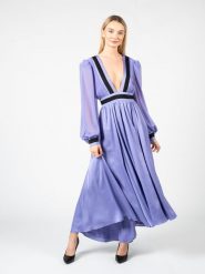 Pinko Sukienka "Pesca" | 1N13JX A04G | Kobieta | Fioletowy. Fioletowe sukienki damskie Pinko, na co dzień, s, bez wzorów, z elastanu, klasyczne, z asymetrycznym kołnierzem, bez ramiączek, maxi, asymetryczne. W wyprzedaży za 489.00 zł.