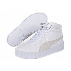 Buty Sportowe Damskie Puma Carina Mid. Białe buty sportowe na co dzień damskie Puma, bez wzorów, z gumy, trekkingowe. Za 288.00 zł.