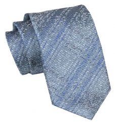 Klasyczny Męski Krawat - ALTIES - Jasnoniebieski. Niebieskie krawaty i muchy męskie Alties, bez wzorów, z tkaniny, eleganckie. Za 49.00 zł.