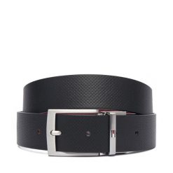 Pasek Tommy Hilfiger. Czarne paski męskie Tommy Hilfiger, bez wzorów. Za 269.99 zł.