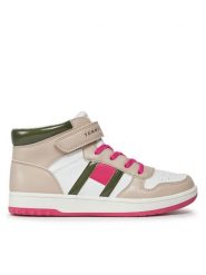 Tommy Hilfiger Sneakersy T3A9-32961-1434Y609 D Beżowy. Brązowe buty sportowe dziewczęce Tommy Hilfiger, bez wzorów, z materiału, bez zapięcia. Za 349.99 zł.