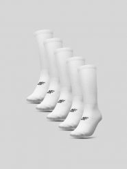4F Skarpetki długie (5-pack) męskie - białe 43-46. Białe skarpetki męskie 4f, bez wzorów, z bawełny. Za 69.99 zł.
