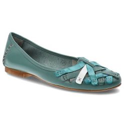 Zielone Baleriny Maciejka Damskie Wygodne Buty. Zielone baleriny damskie Maciejka, bez wzorów, ze skóry, bez obcasa. Za 209.00 zł.