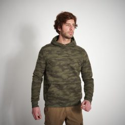 Bluza outdoor z kapturem Solognac 500 Camo Halftone. Zielone bluzy z kapturem męskie SOLOGNAC, l, z bawełny. W wyprzedaży za 99.99 zł.