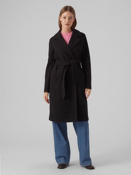 Vero Moda Płaszcz przejściowy w kolorze czarnym rozmiar: M. Czarne płaszcze damskie Vero Moda, m, bez wzorów, z materiału. Za 175.26 zł.