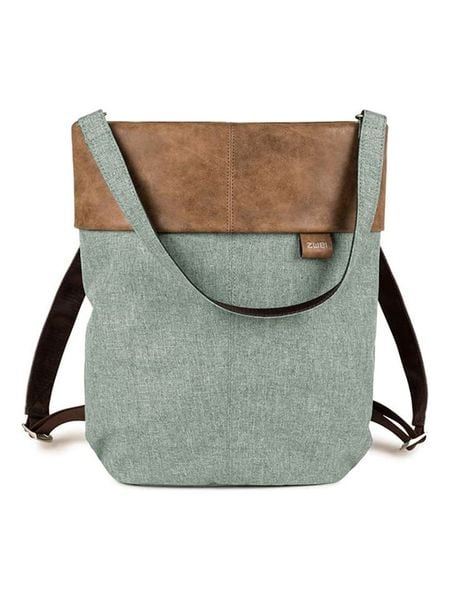 Zwei Torebka w kolorze jasnobrązowo-zielonym - 33 x 34 x 14 cm rozmiar: onesize. Brązowe torebki klasyczne damskie Zwei, bez wzorów, z materiału. Za 183.59 zł.