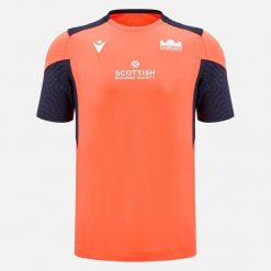 Koszulka treningowa Edynburg Rugby 2024/25. Brązowe bluzki damskie Macron, bez wzorów, z dresówki, sportowe, bez kołnierzyka, bez ramiączek. Za 231.00 zł.