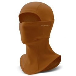 Czapka Sportowa Całkowita z Polaru Termicznego. Brązowe czapki męskie ROCKBROS, na zimę, bez wzorów, z materiału, sportowe. Za 61.64 zł.