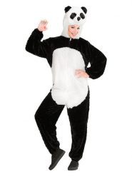 Carnival Party Kombinezon kostiumowy "Panda" w kolorze czarno-białym rozmiar: M/L. Białe kombinezony damskie Carnival Party, l, bez wzorów, bez kołnierzyka, bez ramiączek. Za 152.99 zł.