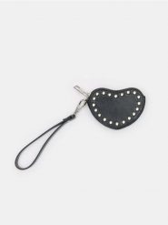 Portfel z imitacji skóry w kształcie serca - czarny. Czarne portfele damskie Sinsay, bez wzorów, ze skóry. Za 19.99 zł.