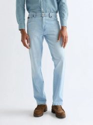 MESKIE SPODNIE WRANGLER TEXAS BLEACH 112377807. Spodnie materiałowe męskie Wrangler, bez wzorów, z jeansu. Za 219.99 zł.