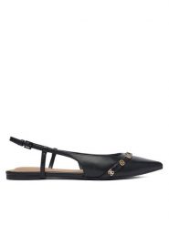 Guess Baleriny FLPDOR LEA05 Czarny. Czarne baleriny damskie Guess, z aplikacjami, ze skóry, bez obcasa. Za 589.99 zł.