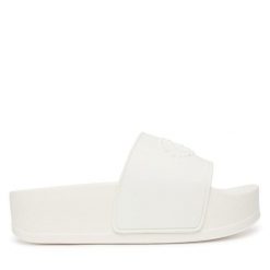 Klapki Liu Jo. Białe klapki damskie Liu Jo, bez wzorów, bez obcasa. Za 279.99 zł.