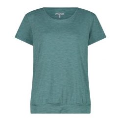 Koszulka damska turystyczna CMP 34N2546. Zielone t-shirty damskie CMP, m, bez wzorów, z dzianiny, bez kołnierzyka. Za 129.99 zł.