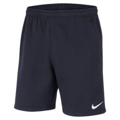 Spodnie sportowe męskie Nike Park 20 Fleece. Białe szorty męskie Nike, na lato, bez wzorów, z bawełny, sportowe. Za 170.35 zł.