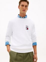 Tommy Hilfiger Bluza Mężczyźni biały, L. Białe bluzy bez kaptura męskie Tommy Hilfiger, l, z bawełny. Za 279.95 zł.
