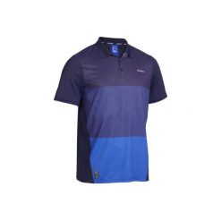 Koszulka polo tenis DRY 500 męska. Niebieskie koszulki polo męskie ARTENGO, l, bez wzorów, z elastanu, bez ramiączek. Za 49.99 zł.