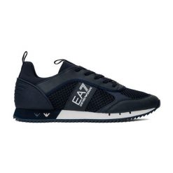 Buty Sportowe EA7 Emporio Armani X8X027-XK050-D813 granatowe niebieskie. Niebieskie buty sportowe na co dzień męskie na lato, ze skóry, bez zapięcia. Za 1,028.59 zł.