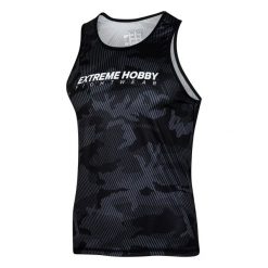 Koszulka sportowa bez rękawów męska Tank top EXTREME HOBBY HAVOC. Czarne t-shirty sportowe męskie EXTREME HOBBY, m, z elastanu, bez ramiączek, na fitness i siłownię. Za 139.00 zł.