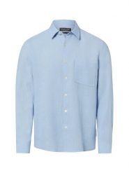 Marc O'Polo koszula lniana na co dzień Mężczyźni Regular Fit len niebieski, XL. Niebieskie koszule męskie Marc O´Polo, na lato, m, bez wzorów, ze lnu, bez kołnierzyka, bez ramiączek. Za 279.95 zł.