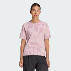 Koszulka Terrex Multi Climacool Printed. Fioletowe bluzki sportowe damskie Adidas, l, z dzianiny, bez kołnierzyka, bez ramiączek. Za 199.00 zł.