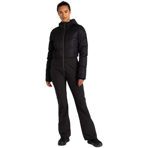 Kombinezon narciarski damski Dare2b Flurry Snowsuit. Czarne kombinezony damskie Dare 2b, na zimę, bez wzorów, z poliesteru, sportowe, bez kołnierzyka, bez ramiączek. Za 656.70 zł.