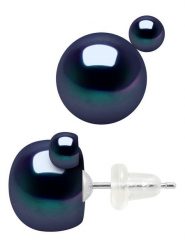 Mitzuko Kolczyki-wkrętki z perłami w kolorze tahiti rozmiar: onesize. Niebieskie kolczyki damskie Mitzuko, z perłą, srebrne. Za 173.99 zł.