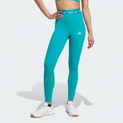 Legginsy Techfit Stash Pocket Full-Length. Niebieskie legginsy damskie Adidas, l, bez wzorów. W wyprzedaży za 129.35 zł.