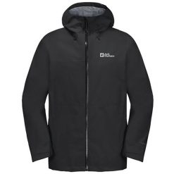 Kurtka trekkingowa męska Jack Wolfskin 11151346000. Czarne kurtki męskie Jack Wolfskin, l, bez wzorów, z syntetyku, klasyczne, z kapturem. Za 1,377.00 zł.