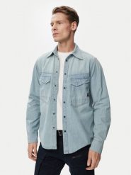 G-Star Raw Koszula jeansowa Dakota D23006-E356 Niebieski Regular Fit. Niebieskie koszule męskie G-Star Raw, l, bez wzorów, z bawełny, bez kołnierzyka, bez ramiączek. Za 429.99 zł.